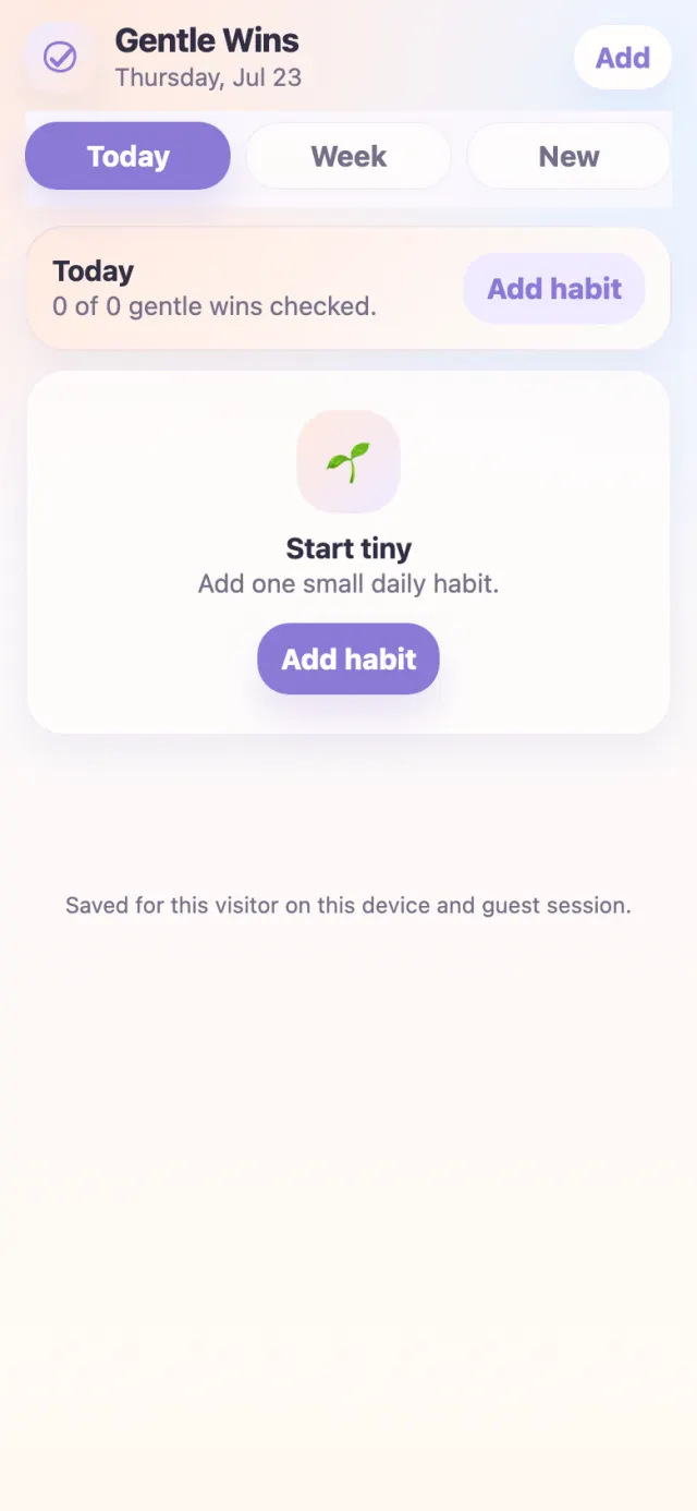 ADHD Habit Tracker running on a phone